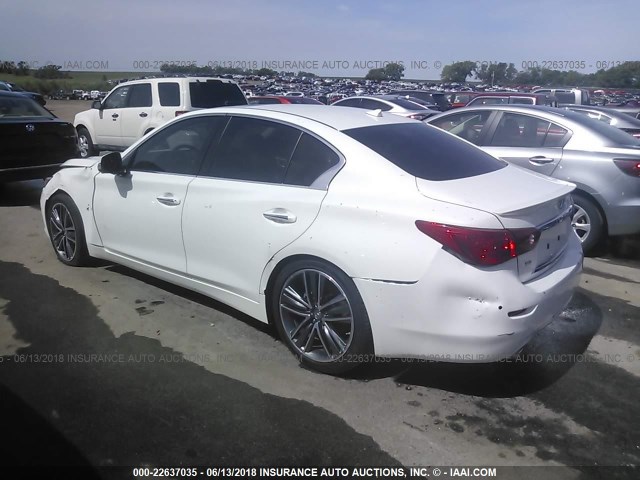 JN1BV7AR6EM682286 - 2014 INFINITI Q50 PREMIUM/SPORT WHITE photo 3