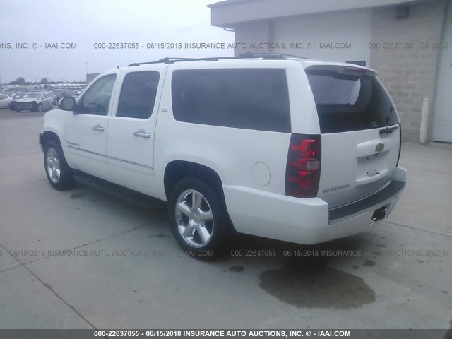 1GNSKKE71DR312244 - 2013 CHEVROLET SUBURBAN K1500 LTZ WHITE photo 3