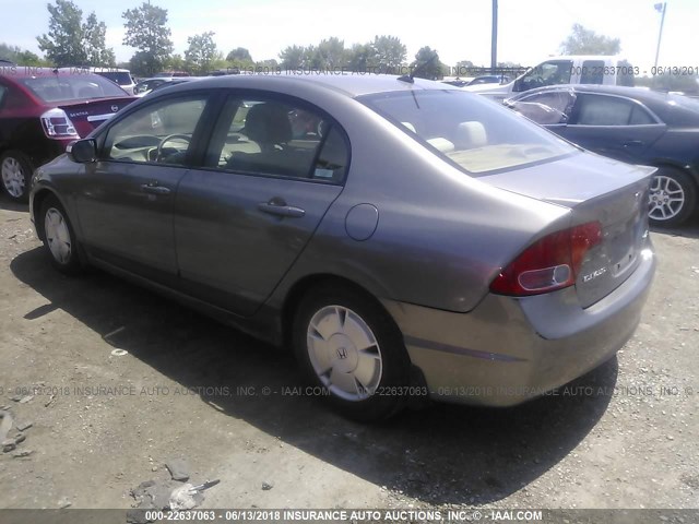 JHMFA36288S031111 - 2008 HONDA CIVIC HYBRID BROWN photo 3