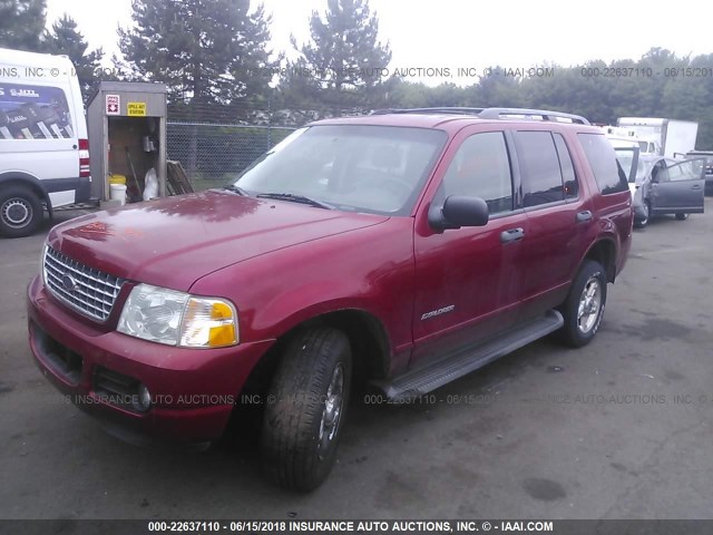 1FMZU63W64UC30781 - 2004 FORD EXPLORER XLT/XLT SPORT/NBX RED photo 2