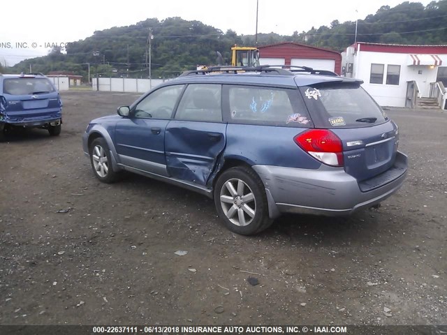 4S4BP61C397344650 - 2009 SUBARU OUTBACK 2.5I BLUE photo 3