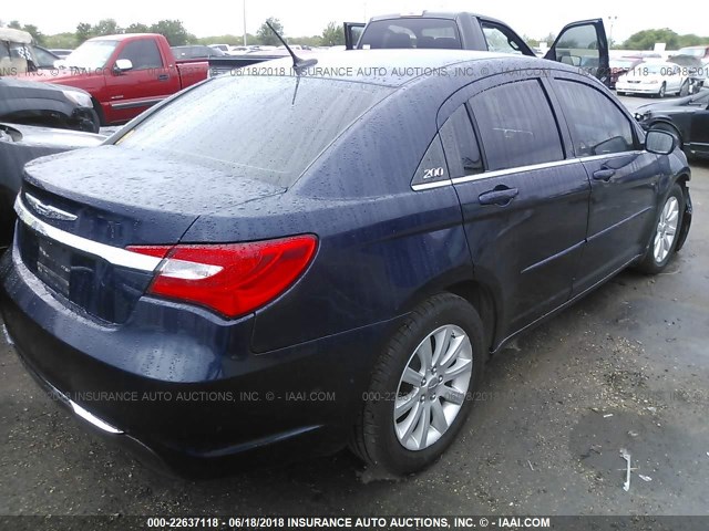 1C3CCBBB3DN714779 - 2013 CHRYSLER 200 TOURING Dark Blue photo 4