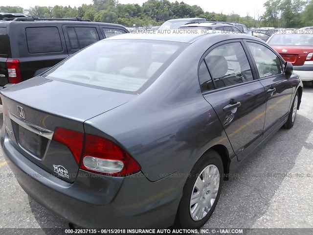 19XFA1F30AE060383 - 2010 HONDA CIVIC VP GRAY photo 4