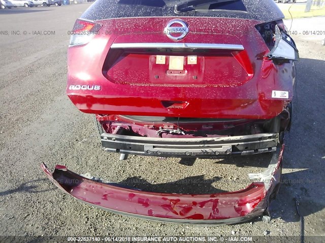 JN8AT2MT2HW394478 - 2017 NISSAN ROGUE S/SL/SV RED photo 6