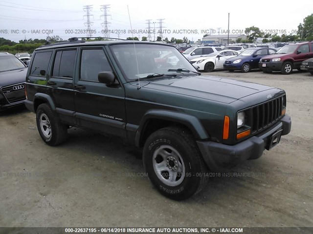 1J4FF68S6XL592315 - 1999 JEEP CHEROKEE SPORT/CLASSIC GREEN photo 1