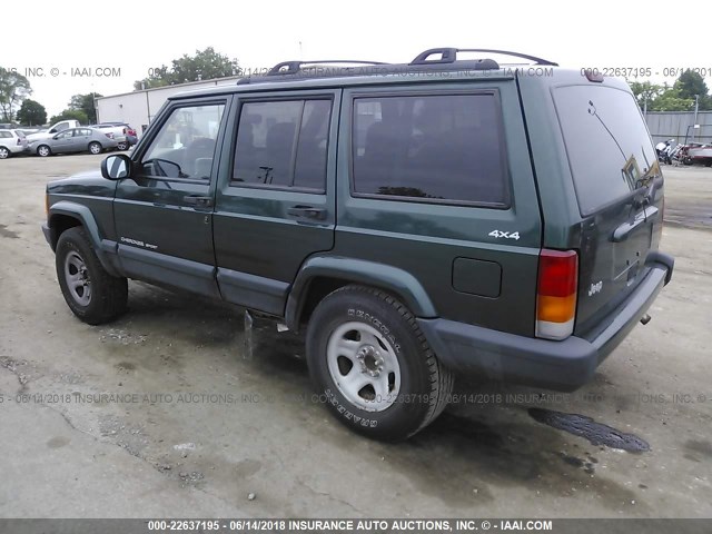 1J4FF68S6XL592315 - 1999 JEEP CHEROKEE SPORT/CLASSIC მწვანე ფოტო 3