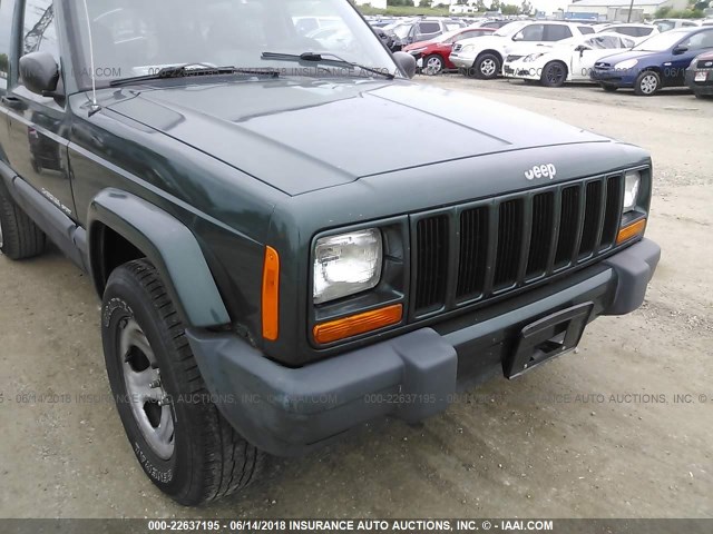 1J4FF68S6XL592315 - 1999 JEEP CHEROKEE SPORT/CLASSIC მწვანე ფოტო 6