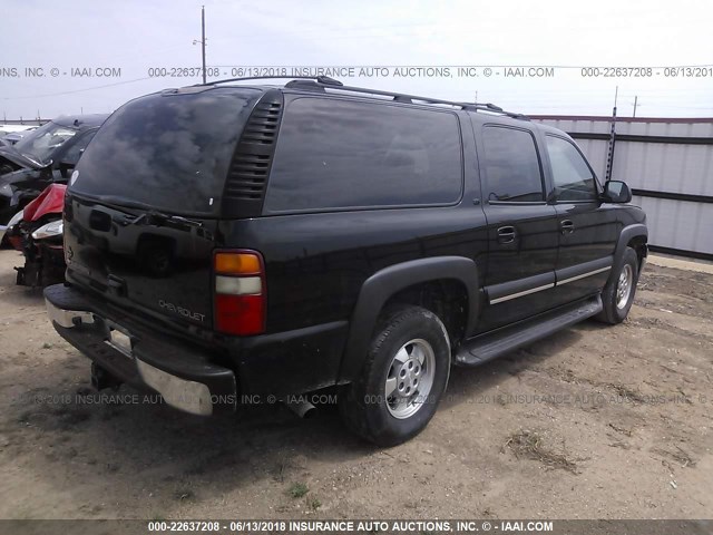 3GNEC16Z72G350336 - 2002 CHEVROLET SUBURBAN C1500 BLACK photo 4