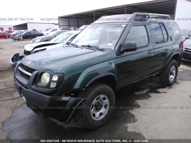 5N1ED28T22C550527 - 2002 NISSAN XTERRA XE/SE GREEN photo 2