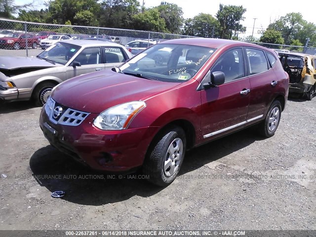 JN8AS5MT5CW270671 - 2012 NISSAN ROGUE S/SV RED photo 2