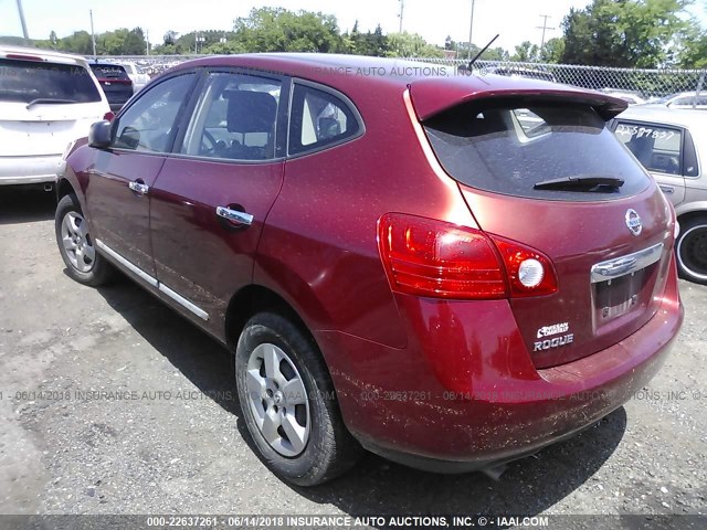 JN8AS5MT5CW270671 - 2012 NISSAN ROGUE S/SV RED photo 3