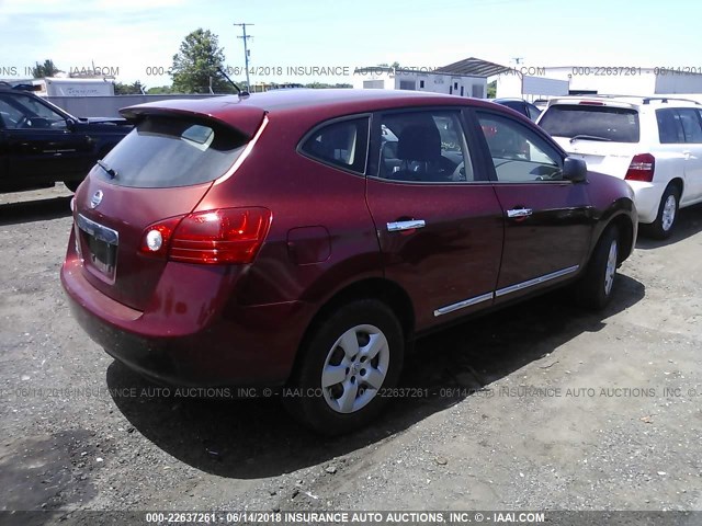 JN8AS5MT5CW270671 - 2012 NISSAN ROGUE S/SV RED photo 4