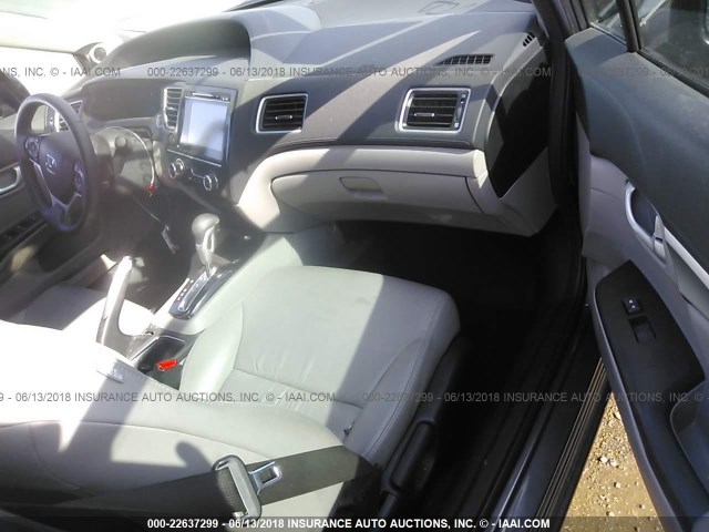 2HGFB2F91FH525726 - 2015 HONDA CIVIC EXL GRAY photo 5
