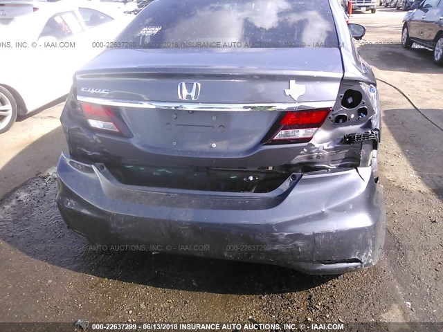 2HGFB2F91FH525726 - 2015 HONDA CIVIC EXL GRAY photo 6