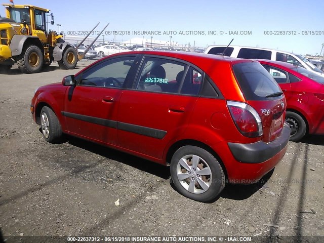 KNADE243496547489 - 2009 KIA RIO 5 SX RED photo 3