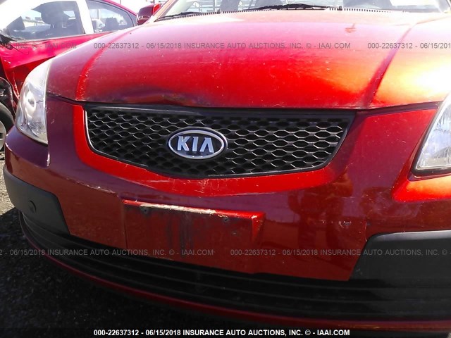 KNADE243496547489 - 2009 KIA RIO 5 SX RED photo 6