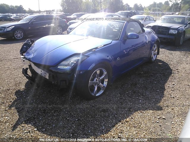 JN1AZ36A64T012303 - 2004 NISSAN 350Z ROADSTER BLUE photo 2