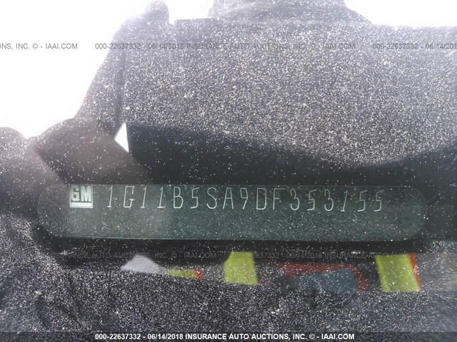 1G11B5SA9DF353155 - 2013 CHEVROLET MALIBU LS BLUE photo 9