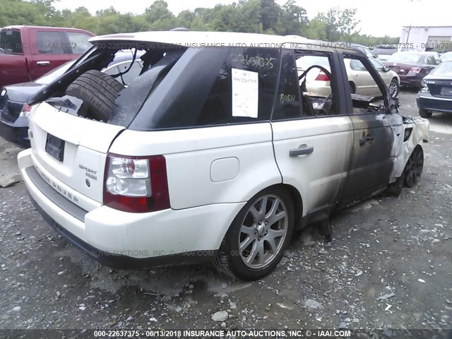 SALSF25429A215488 - 2009 LAND ROVER RANGE ROVER SPORT HSE WHITE photo 4