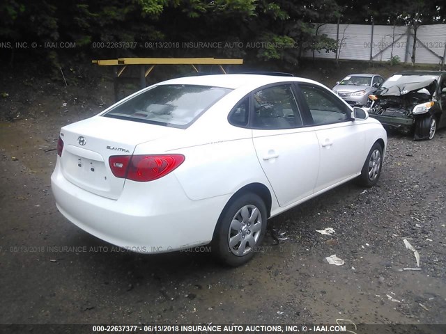 KMHDU46D57U111620 - 2007 HYUNDAI ELANTRA GLS/SE/LIMITED WHITE photo 4