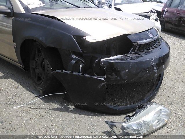 1G8AJ55F96Z159142 - 2006 SATURN ION LEVEL 2 金色 照片 6