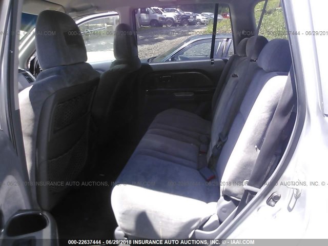 2HKYF18404H558454 - 2004 HONDA PILOT EX SILVER photo 8