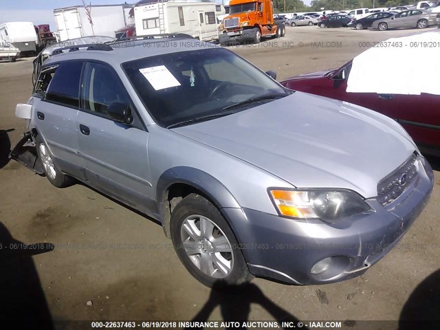 4S4BP61C256339813 - 2005 SUBARU LEGACY OUTBACK 2.5I SILVER photo 1