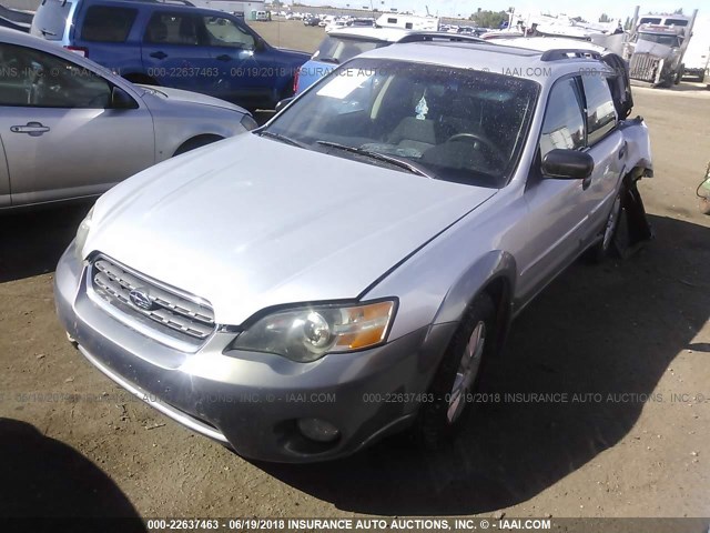 4S4BP61C256339813 - 2005 SUBARU LEGACY OUTBACK 2.5I SILVER photo 2