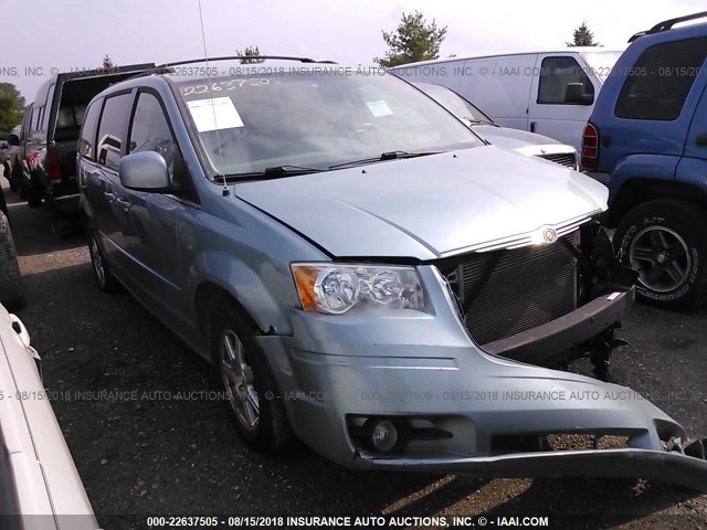 2A8HR54P78R736621 - 2008 CHRYSLER TOWN & COUNTRY TOURING Light Blue photo 1