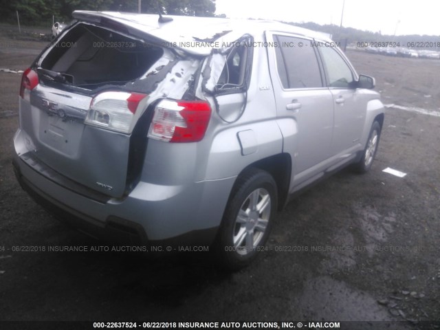 2GKFLVEK8E6132774 - 2014 GMC TERRAIN SLE SILVER photo 4