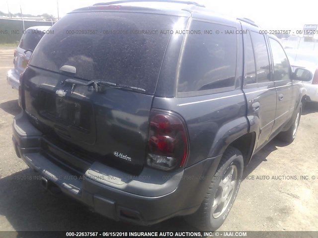 1GNDS13S472218642 - 2007 CHEVROLET TRAILBLAZER LS/LT GRAY photo 4