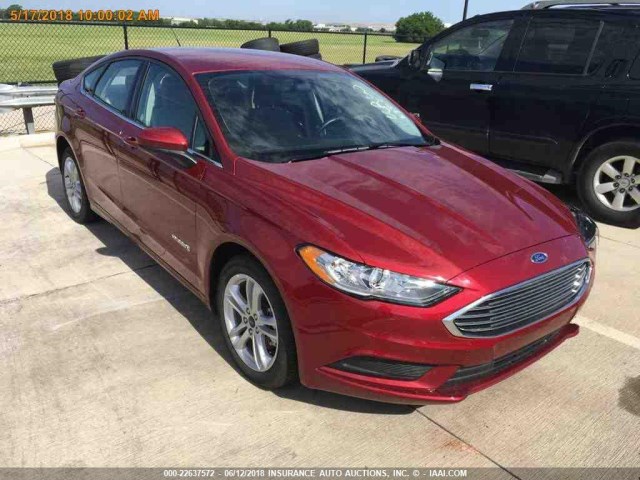 3FA6P0LU1JR173411 - 2018 FORD FUSION SE HYBRID RED photo 11