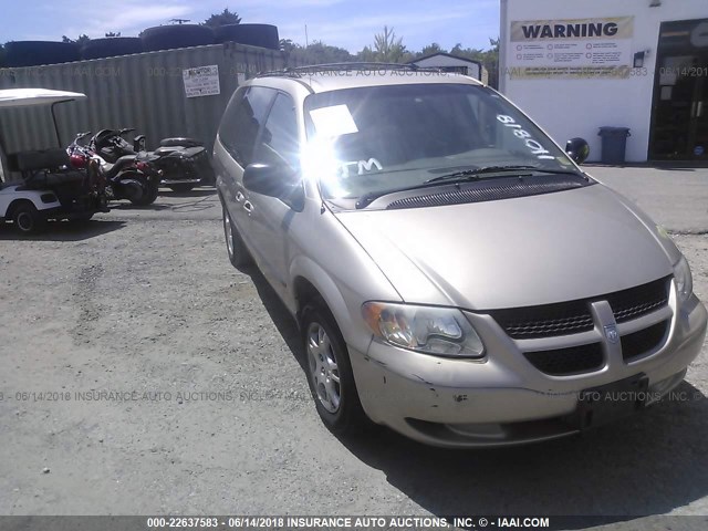 2D8GP74L33R110818 - 2003 DODGE GRAND CARAVAN EX BEIGE photo 1