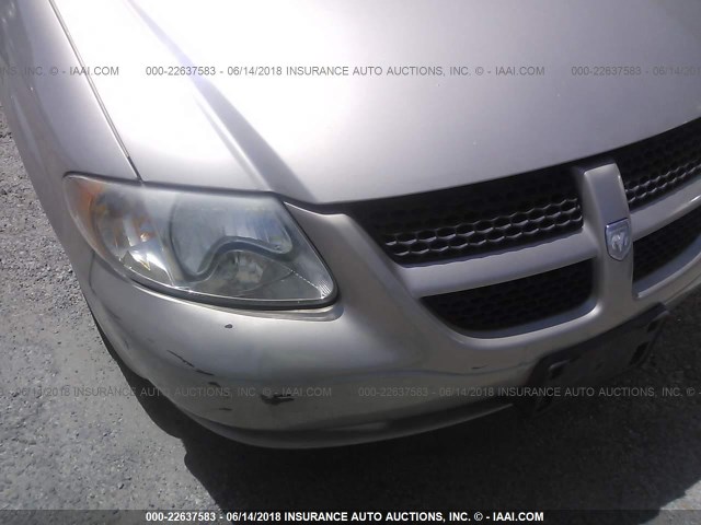 2D8GP74L33R110818 - 2003 DODGE GRAND CARAVAN EX BEIGE photo 6