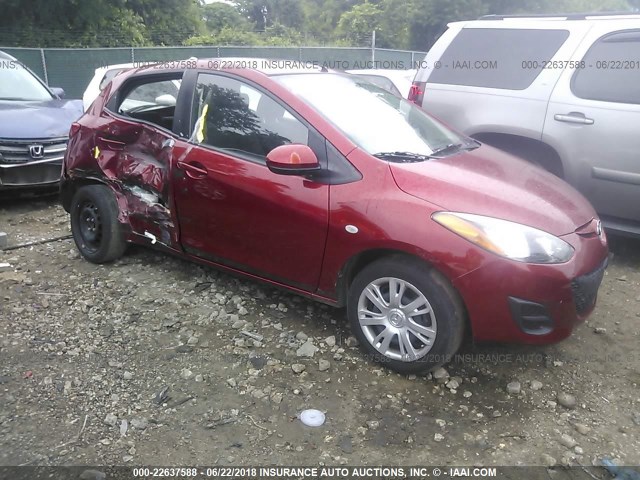 JM1DE1KZ1E0181217 - 2014 MAZDA MAZDA2 SPORT MAROON photo 1