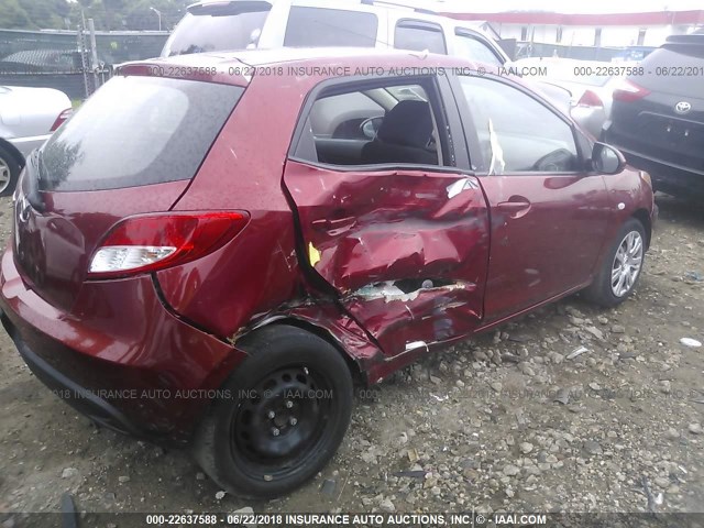 JM1DE1KZ1E0181217 - 2014 MAZDA MAZDA2 SPORT MAROON photo 6