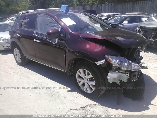 JN8AZ1MU4EW405977 - 2014 NISSAN Murano S/SL/SV/LE MAROON photo 1