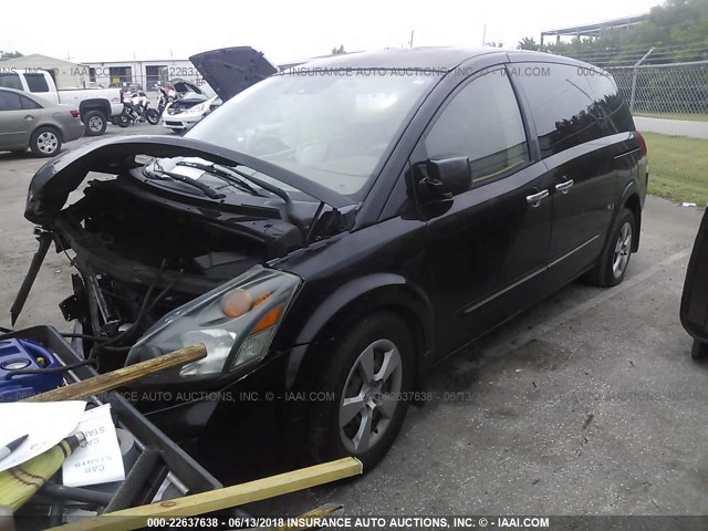 5N1BV28U98N117941 - 2008 NISSAN QUEST S/SE/SL Dark Blue photo 2