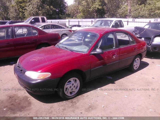 1FALP13PXVW324607 - 1997 FORD ESCORT LX/SPORT RED photo 2