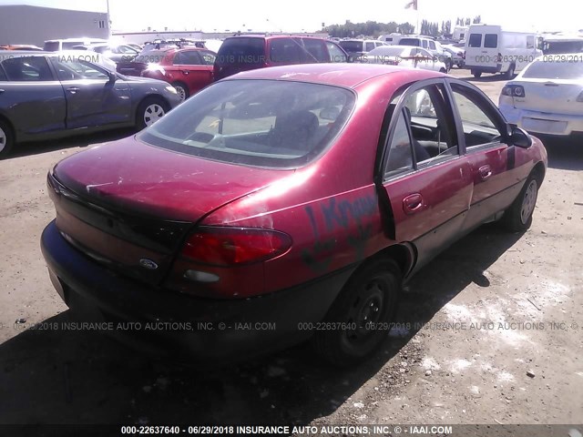 1FALP13PXVW324607 - 1997 FORD ESCORT LX/SPORT RED photo 4