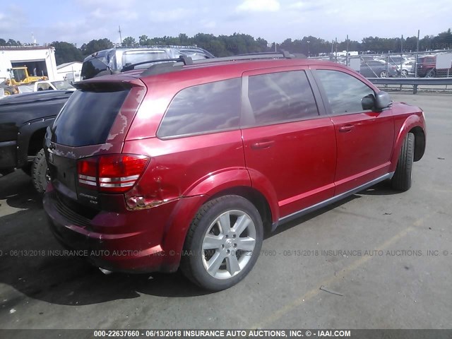 3D4GG57V99T506681 - 2009 DODGE JOURNEY SXT RED photo 4