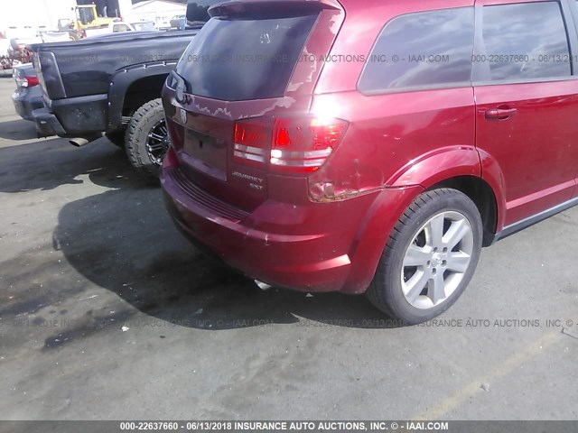 3D4GG57V99T506681 - 2009 DODGE JOURNEY SXT RED photo 6