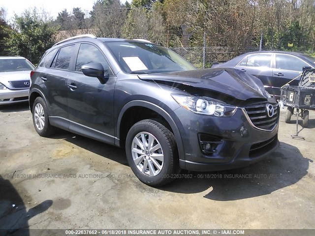 JM3KE2CY9G0658246 - 2016 MAZDA CX-5 TOURING GRAY photo 1