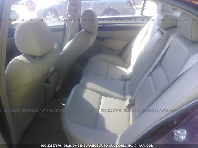 1HGFA15969L028452 - 2009 HONDA CIVIC EXL BURGUNDY photo 8