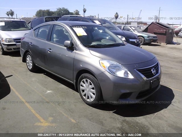 3N1CN7AP6CL931888 - 2012 NISSAN VERSA S/SV/SL GRAY photo 1