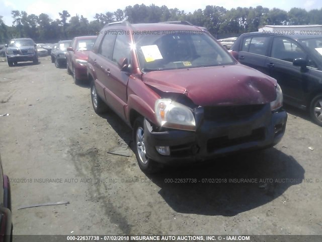 KNDJF723757059158 - 2005 KIA NEW SPORTAGE  RED photo 1