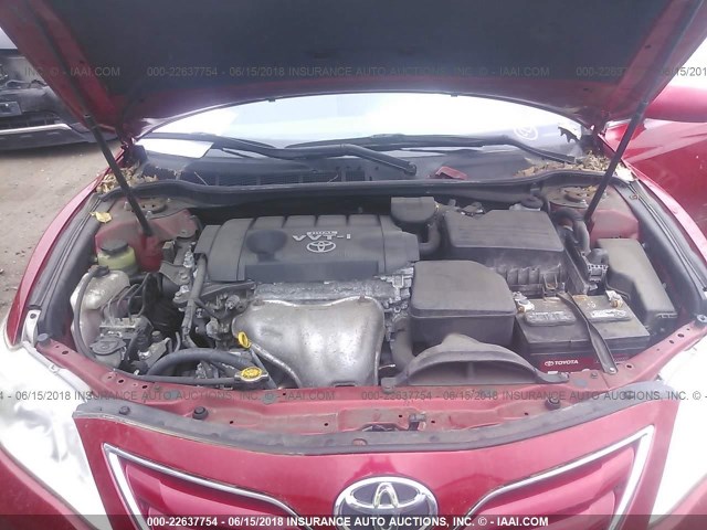 4T1BF3EKXAU055161 - 2010 TOYOTA CAMRY SE/LE/XLE RED photo 10