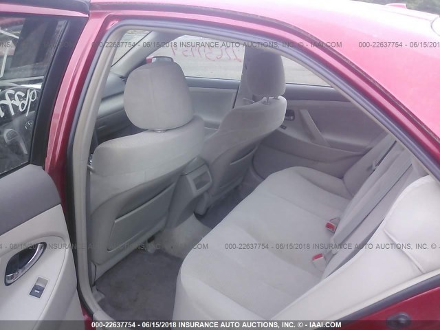 4T1BF3EKXAU055161 - 2010 TOYOTA CAMRY SE/LE/XLE RED photo 8