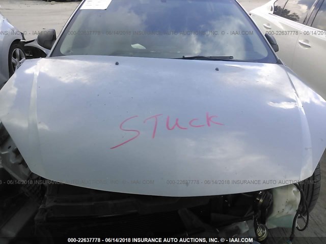 1G2ZF58B474214585 - 2007 PONTIAC G6 VALUE LEADER/BASE BLUE photo 10