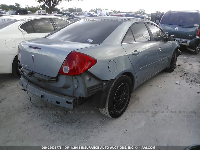 1G2ZF58B474214585 - 2007 PONTIAC G6 VALUE LEADER/BASE BLUE photo 4